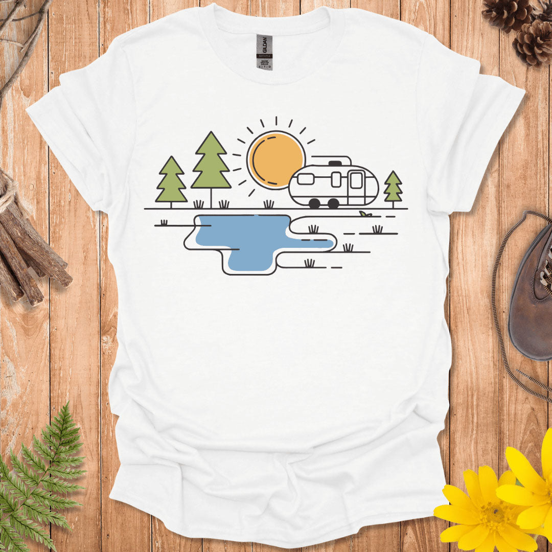 Line Art Camp T-Shirt