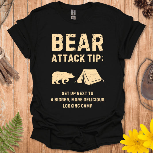 Camping Bear Attack Tip T-Shirt