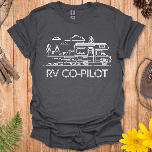 RV Co-Pilot Line Art T-Shirt