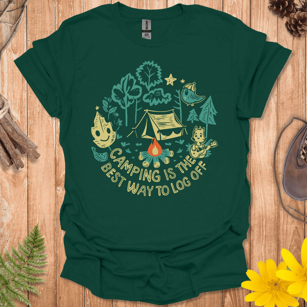Camping Is The Best Way To Log Off T-Shirt