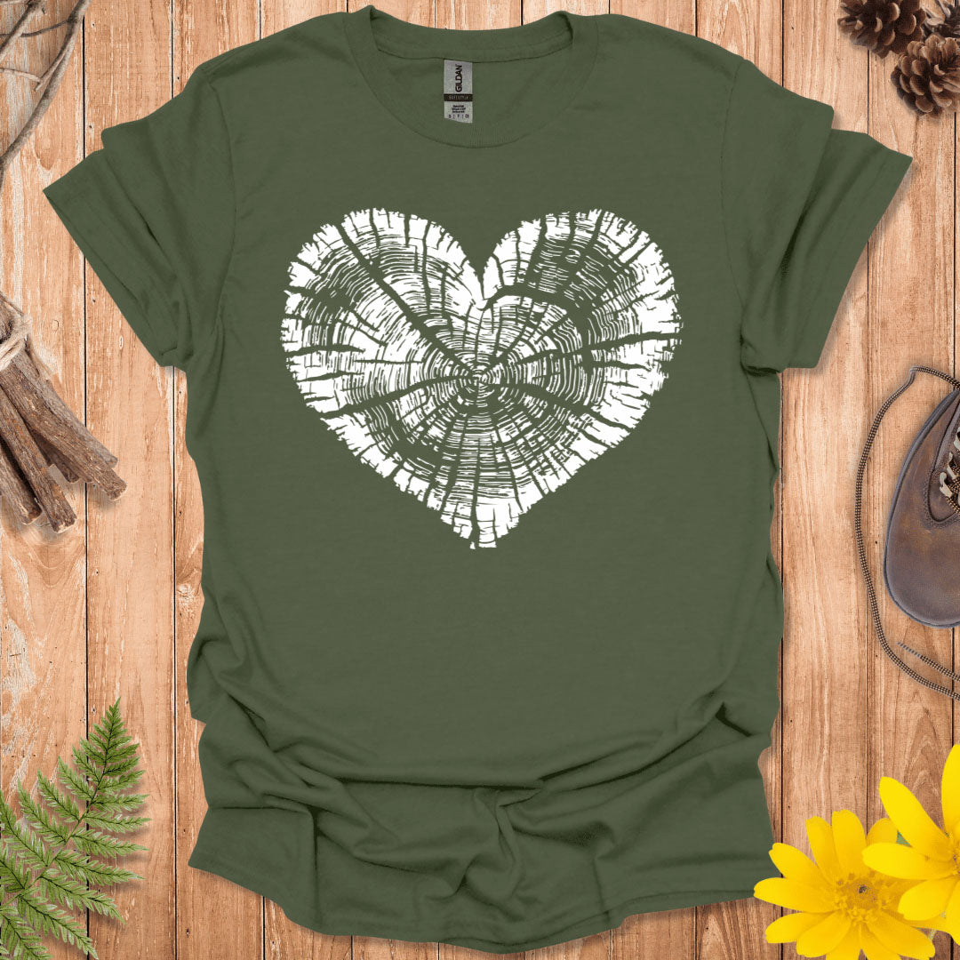 Tree Trunk Heart T-Shirt