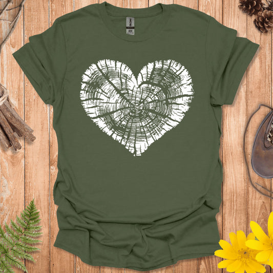 Tree Trunk Heart T-Shirt