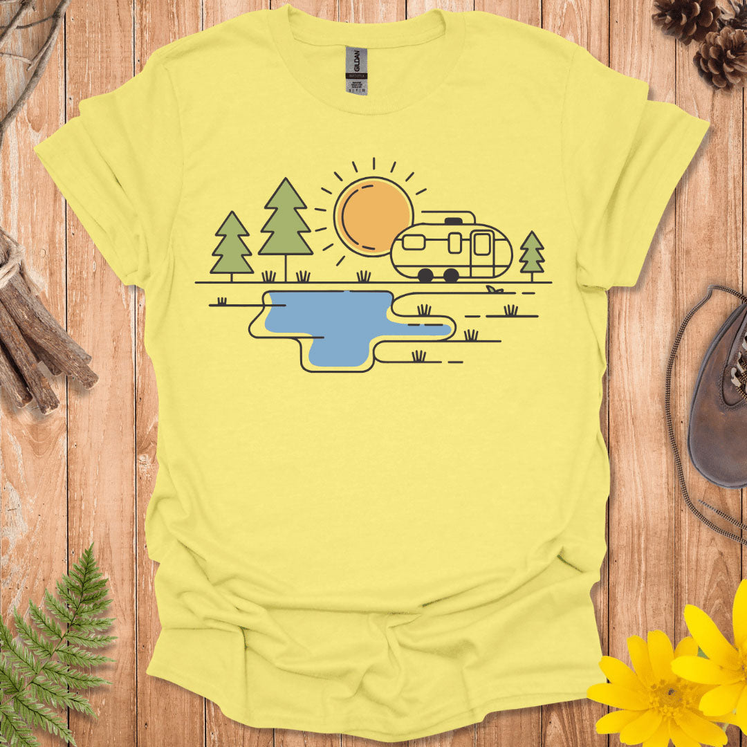 Line Art Camp T-Shirt