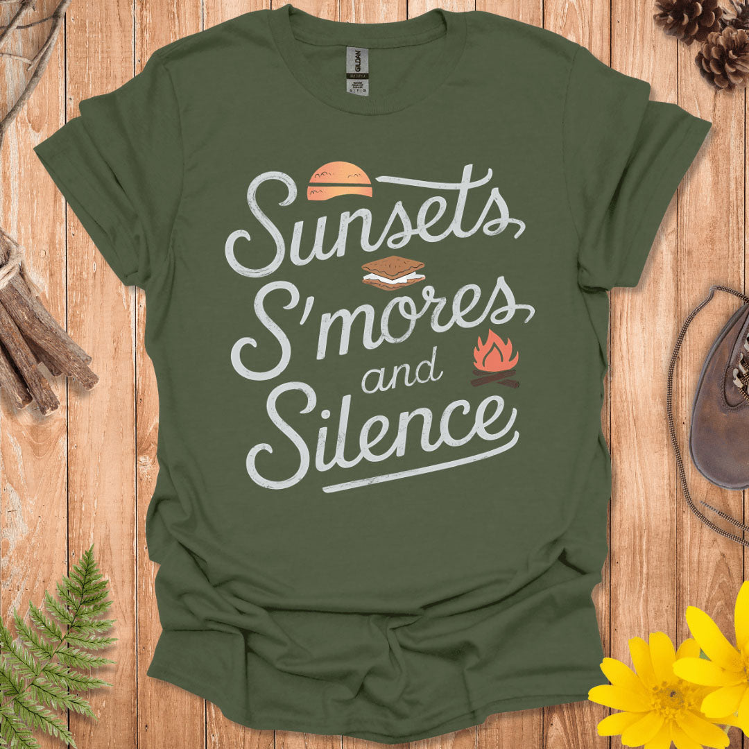 Sunsets, S'mores And Silence T-Shirt
