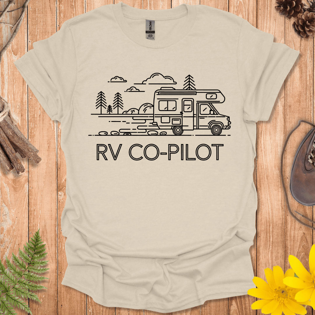 RV Co-Pilot Line Art T-Shirt