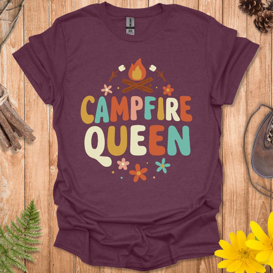 Campfire Queen Retro T-Shirt