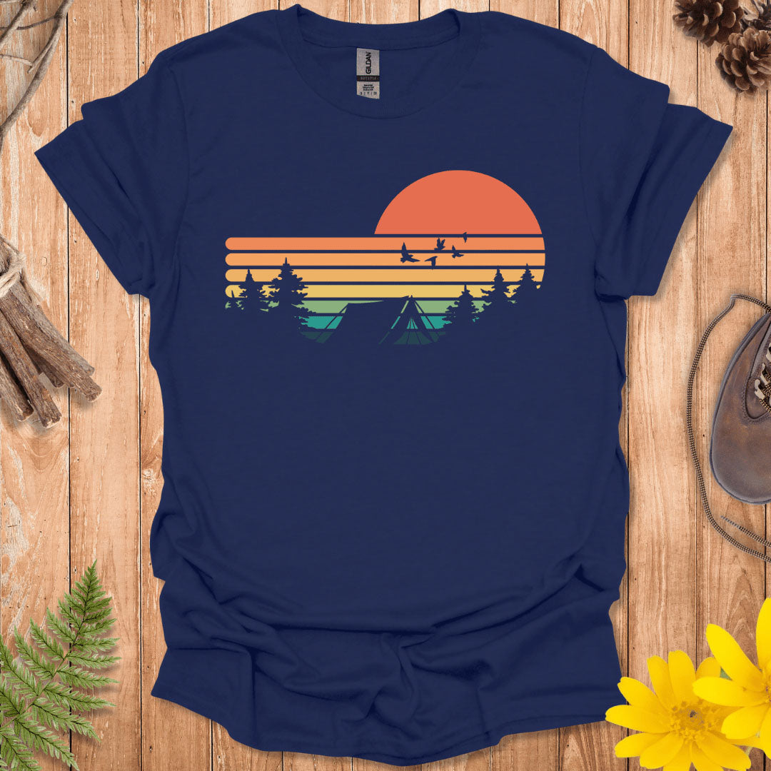 Retro Camping Sunset T-Shirt