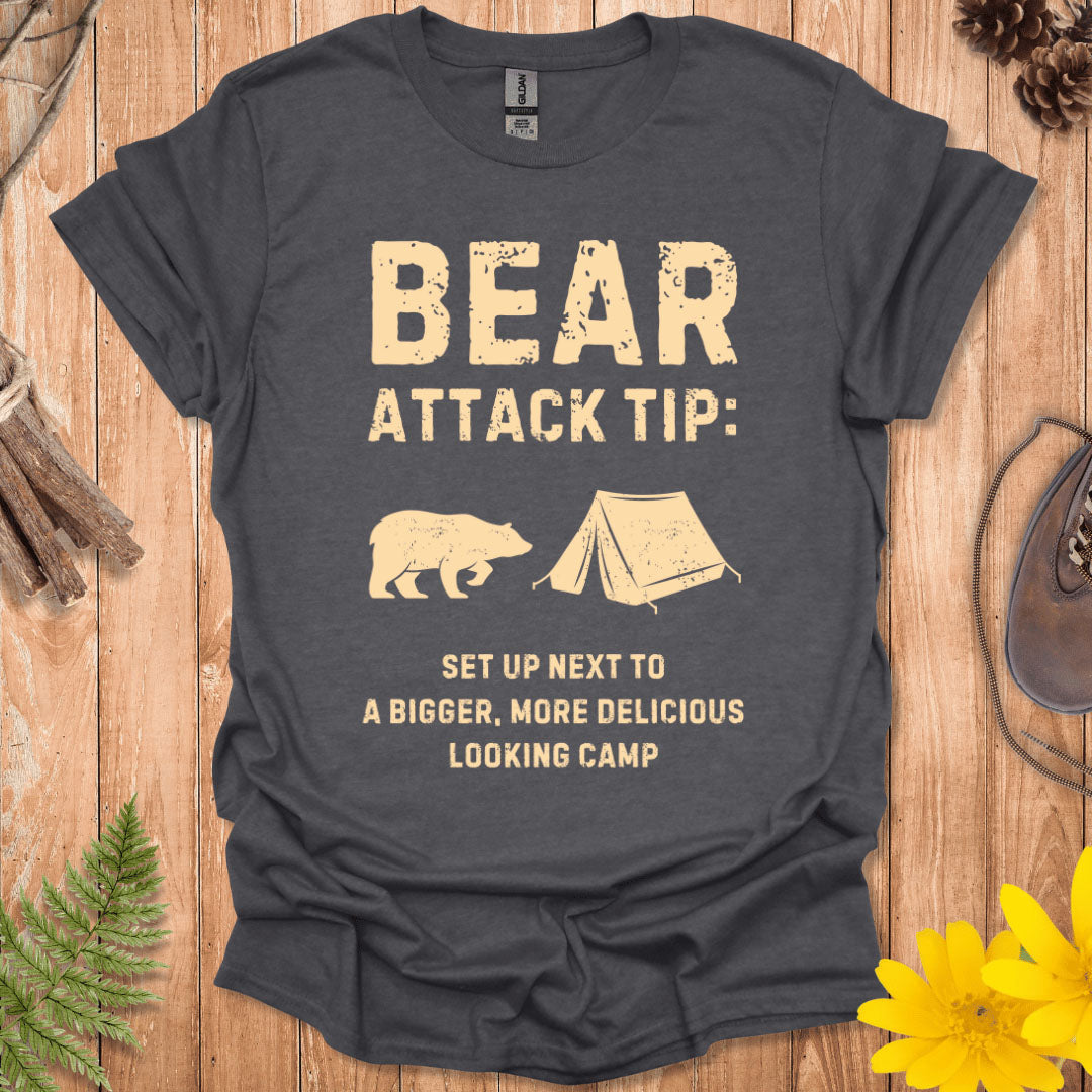 Camping Bear Attack Tip T-Shirt