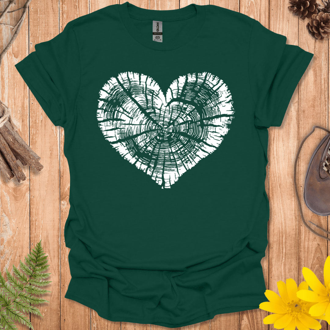 Tree Trunk Heart T-Shirt