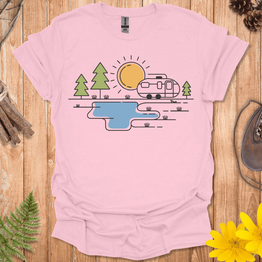 Line Art Camp T-Shirt