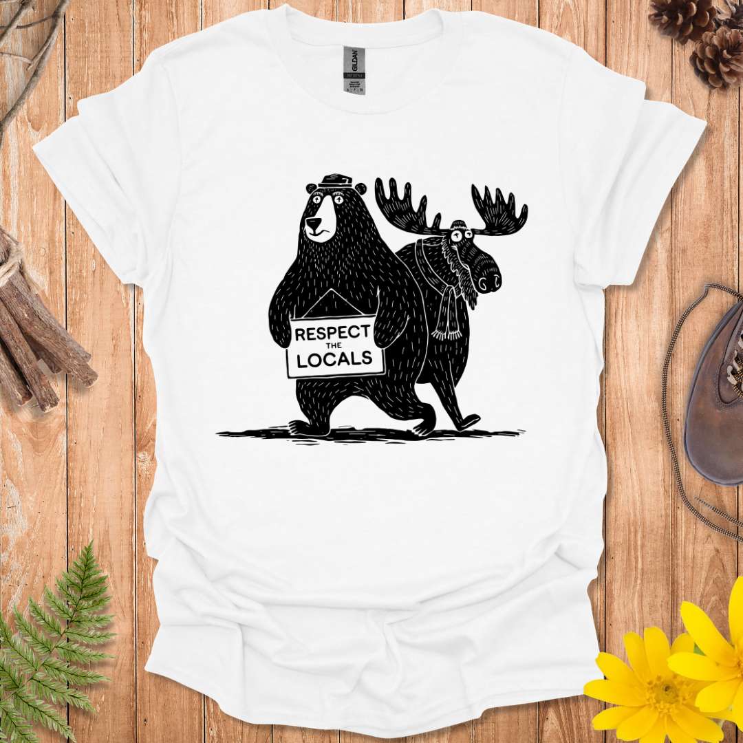 Respect The Locals Cartoon T-Shirt