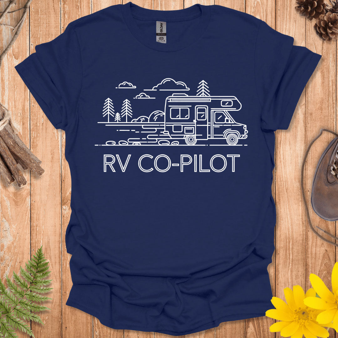 RV Co-Pilot Line Art T-Shirt