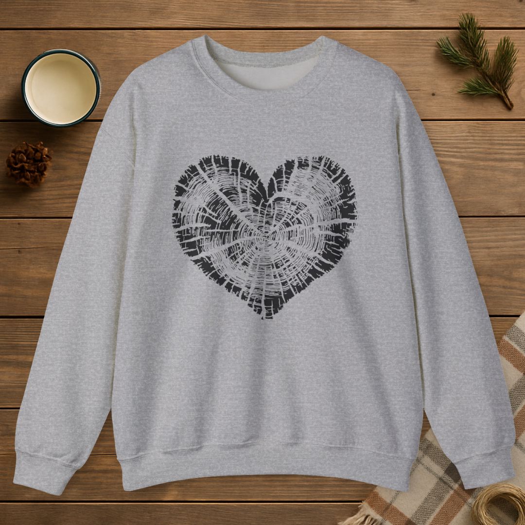 Tree Trunk Heart Sweatshirt