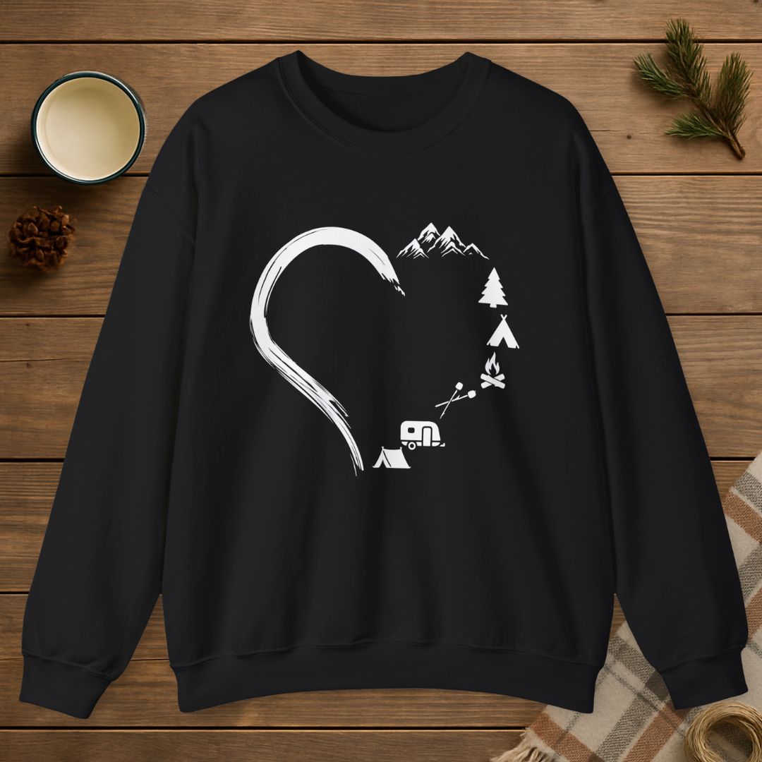 Camping Heart Sweatshirt