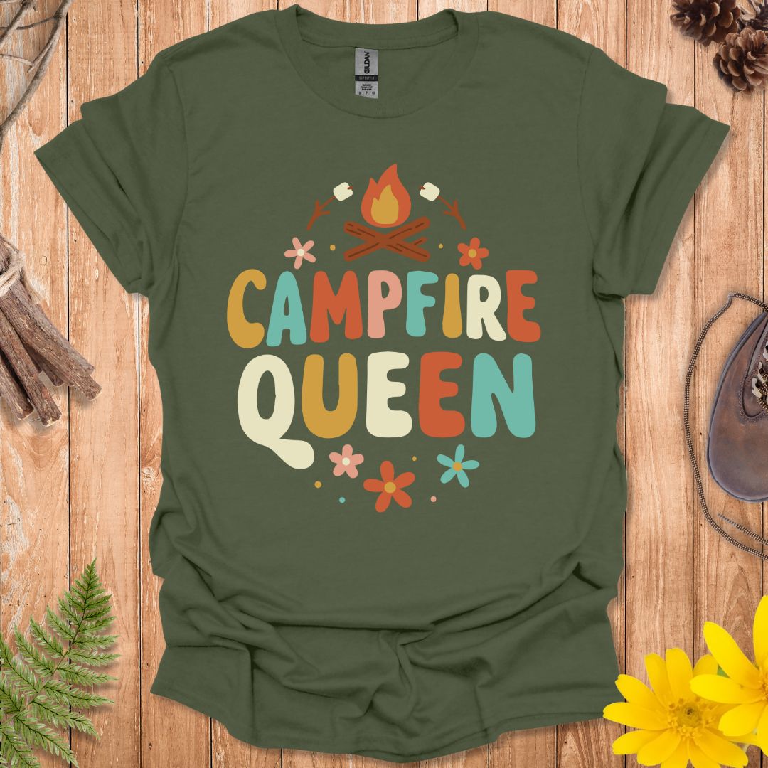Campfire Queen Retro T-Shirt