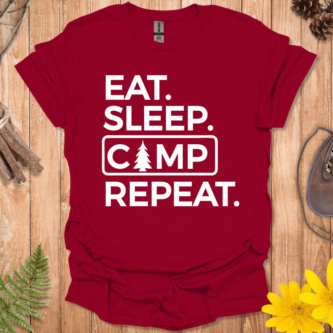 Eat Sleep Camp Repeat T-Shirt