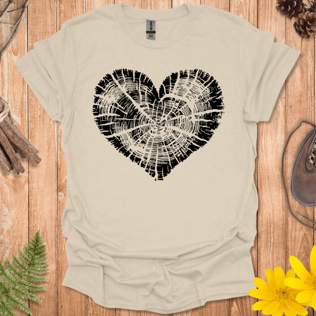 Tree Trunk Heart T-Shirt