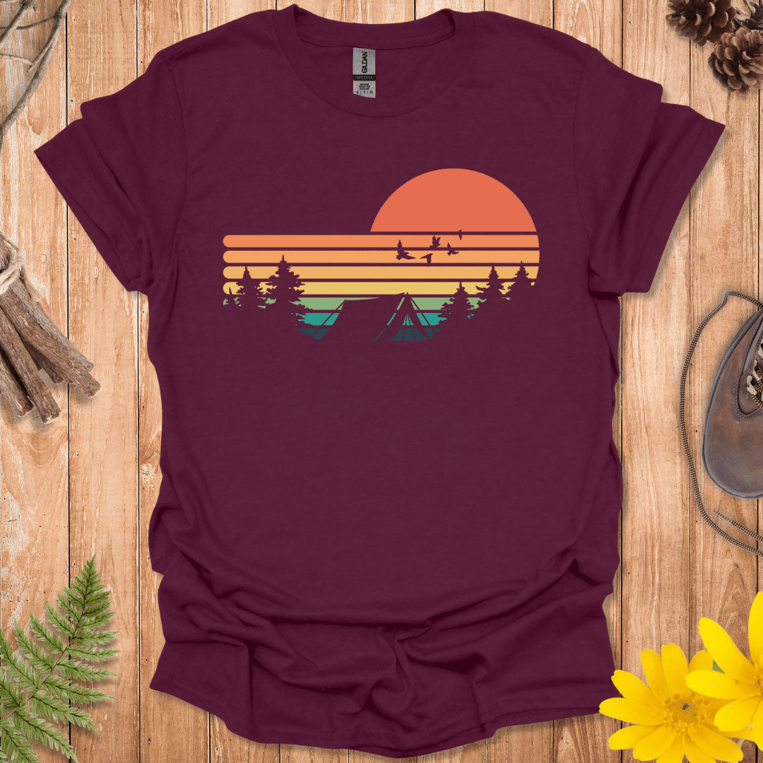 Retro Camping Sunset T-Shirt