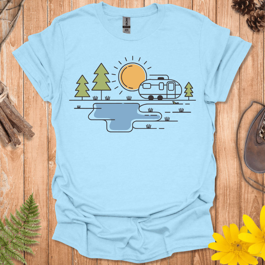 Line Art Camp T-Shirt