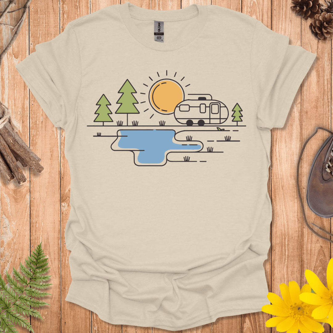 Line Art Camp T-Shirt