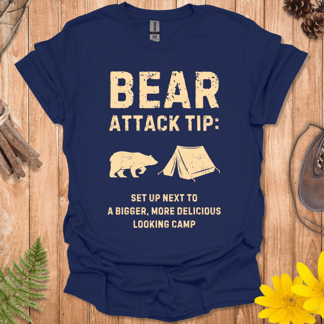 Camping Bear Attack Tip T-Shirt