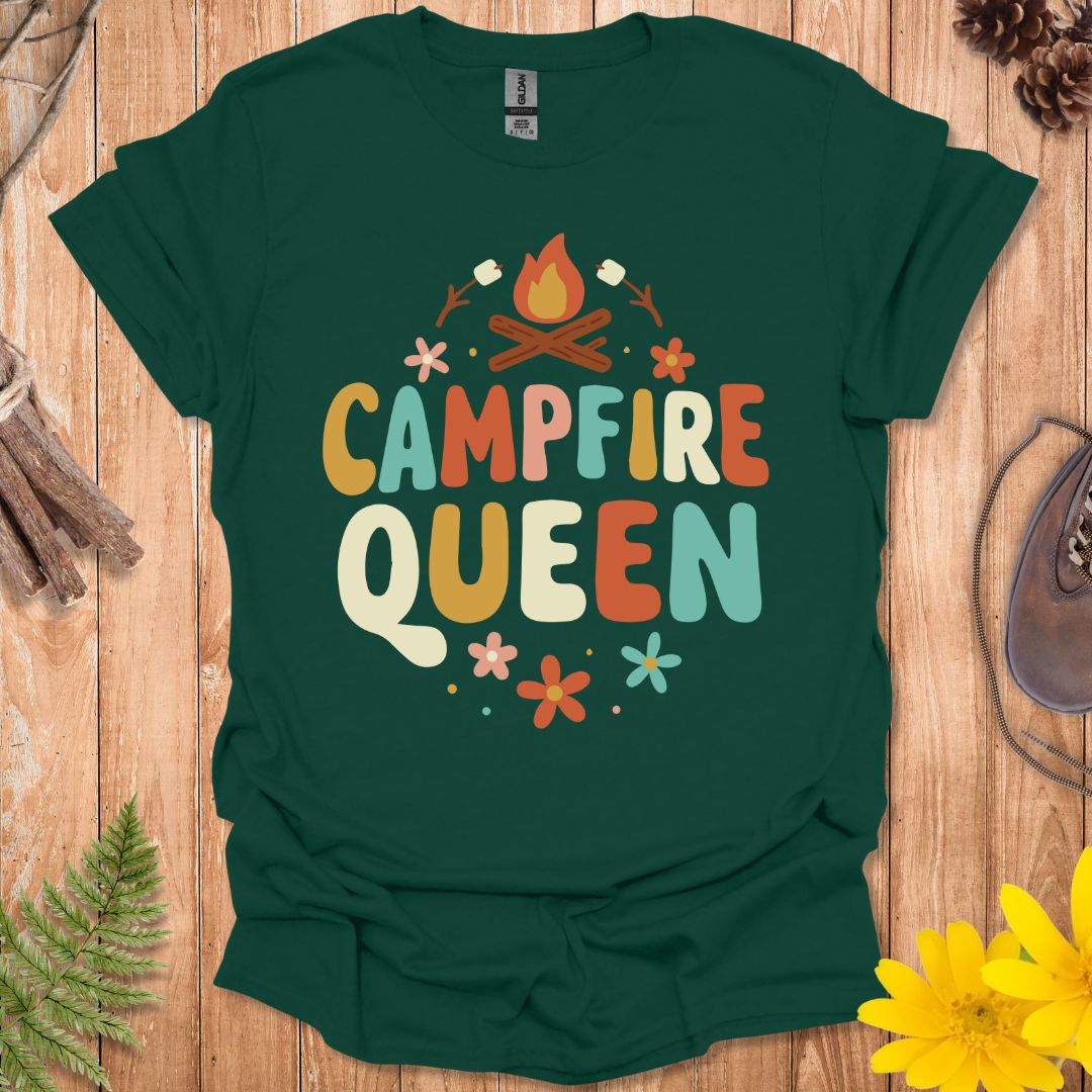 Campfire Queen Retro T-Shirt