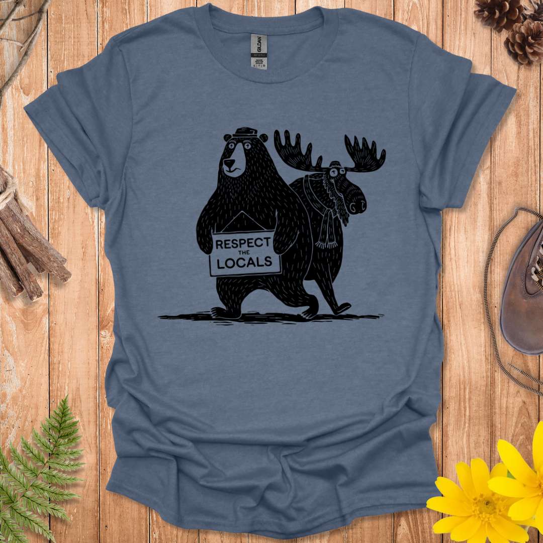 Respect The Locals Cartoon T-Shirt