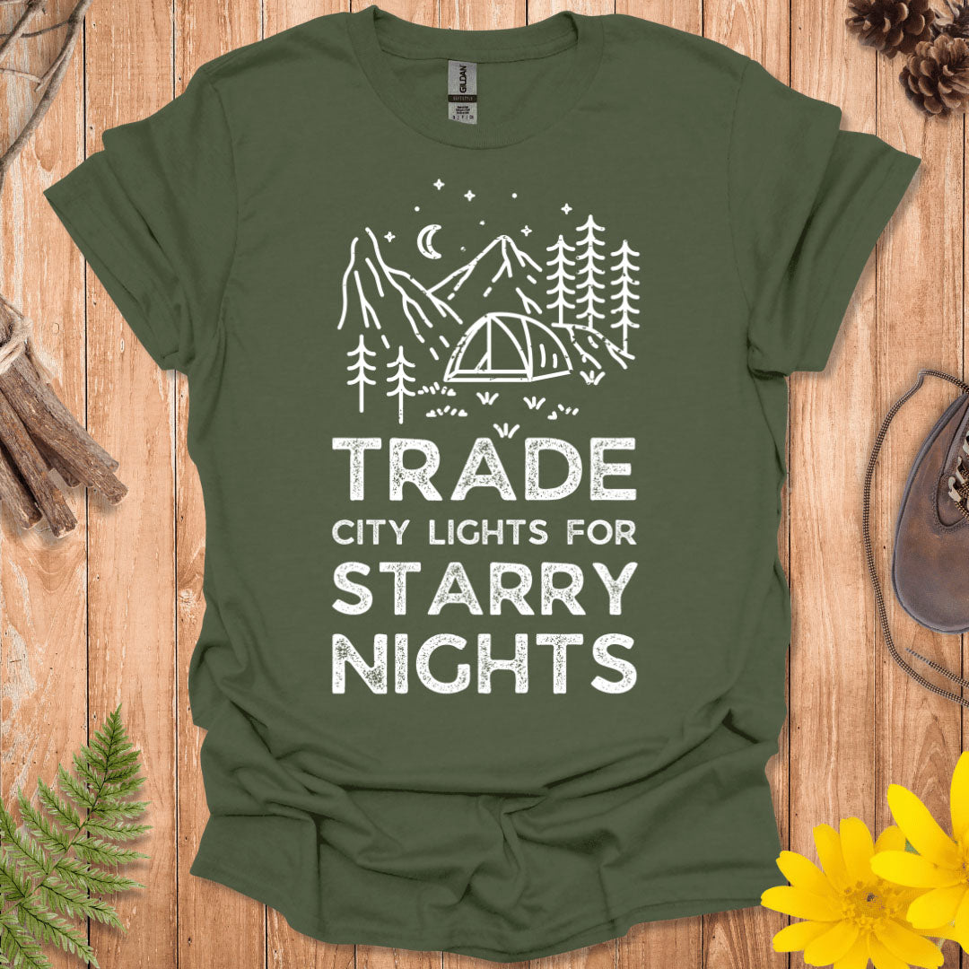 Trade City Lights For Starry Nights T-Shirt