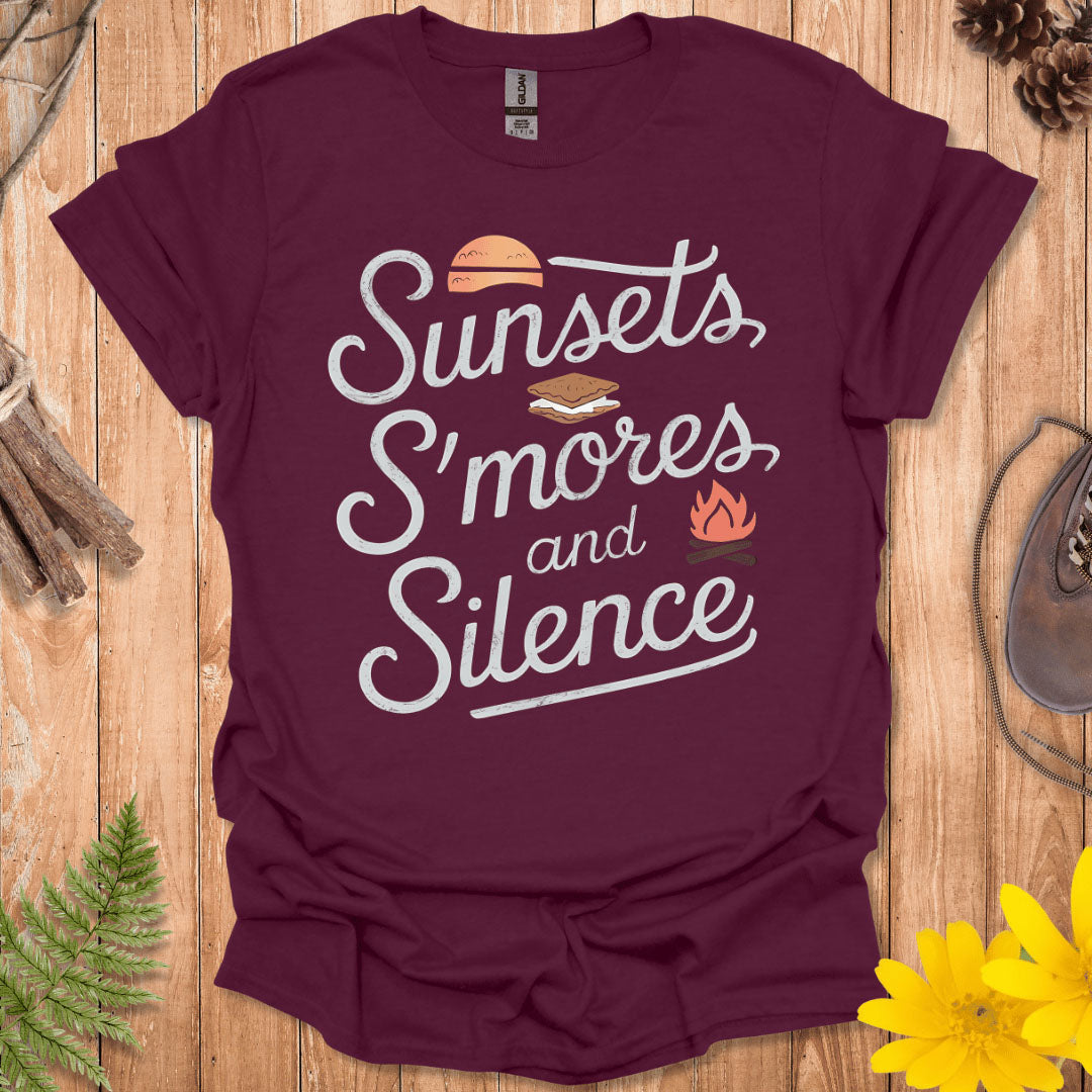 Sunsets, S'mores And Silence T-Shirt