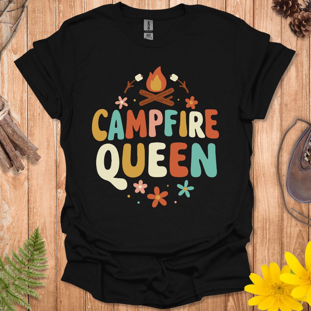 Campfire Queen Retro T-Shirt