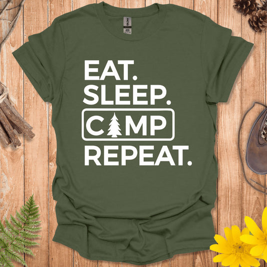 Eat Sleep Camp Repeat T-Shirt