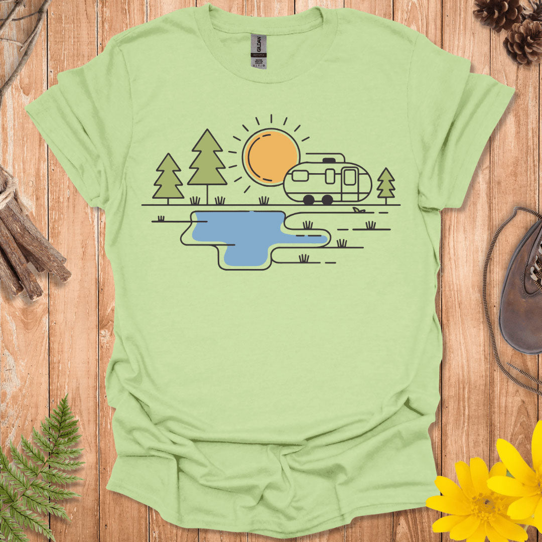 Line Art Camp T-Shirt