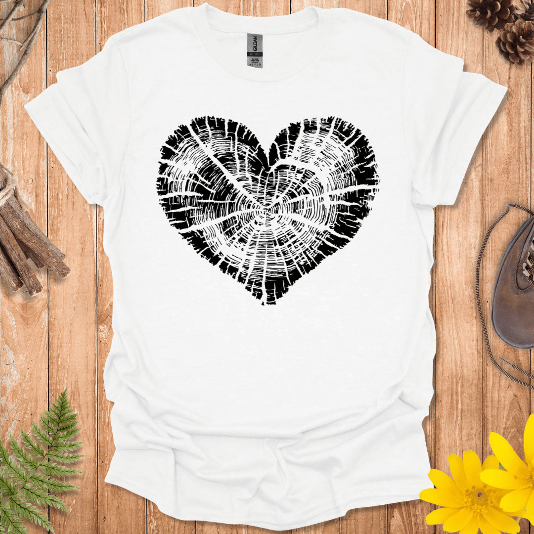 Tree Trunk Heart T-Shirt
