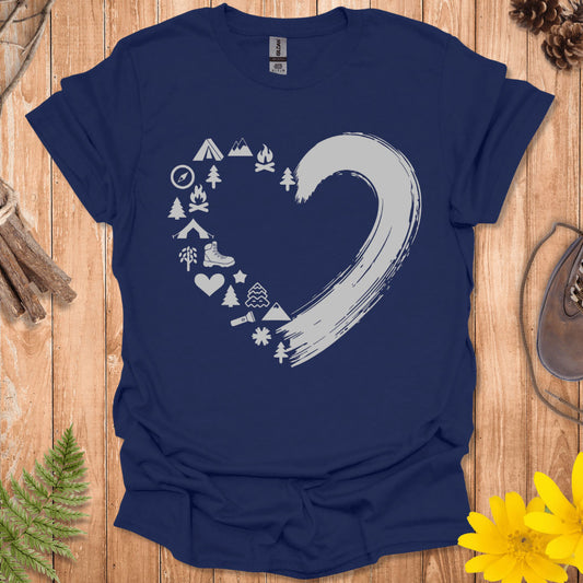 Love Camping Heart T-Shirt