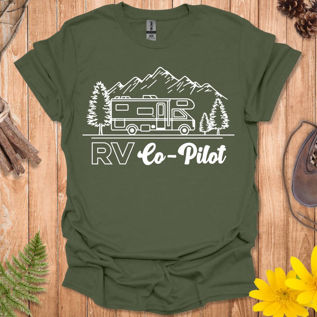 RV Co-Pilot Line Art T-Shirt