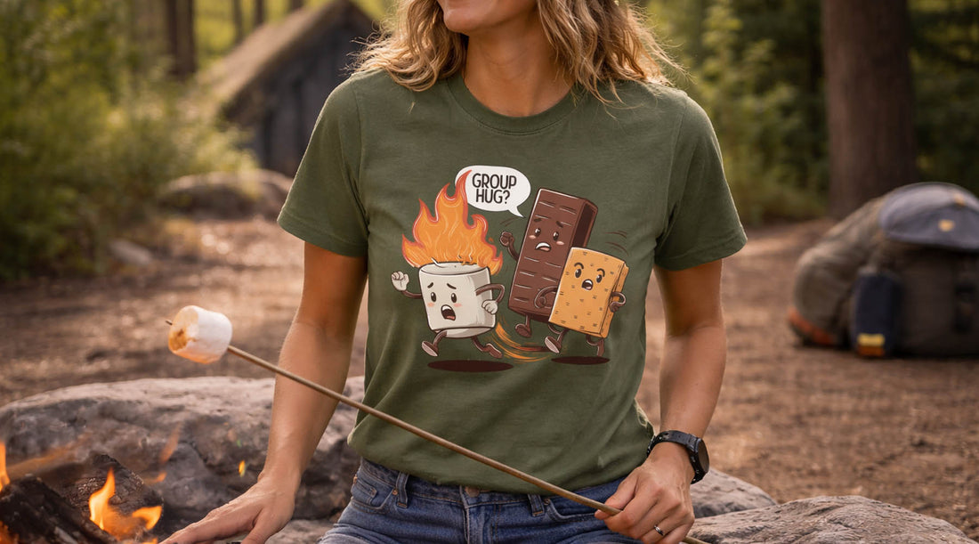 Funny camping shirts for women who love campfire humor
