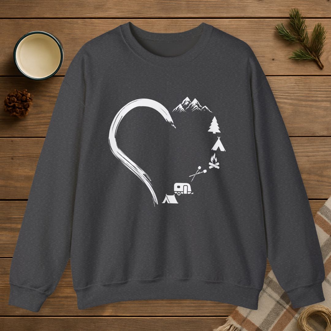 Camping Heart Sweatshirt