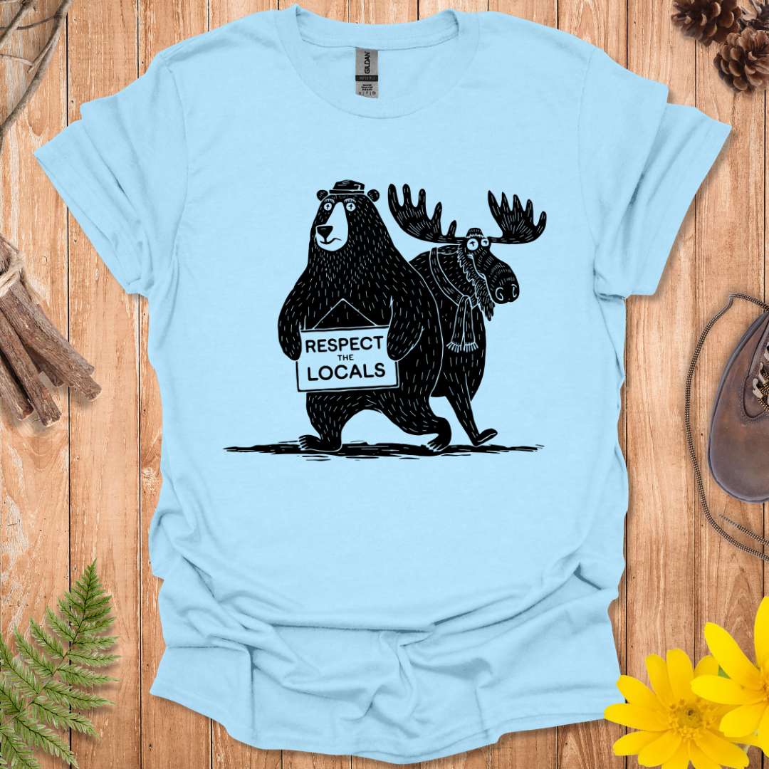 Respect The Locals Cartoon T-Shirt