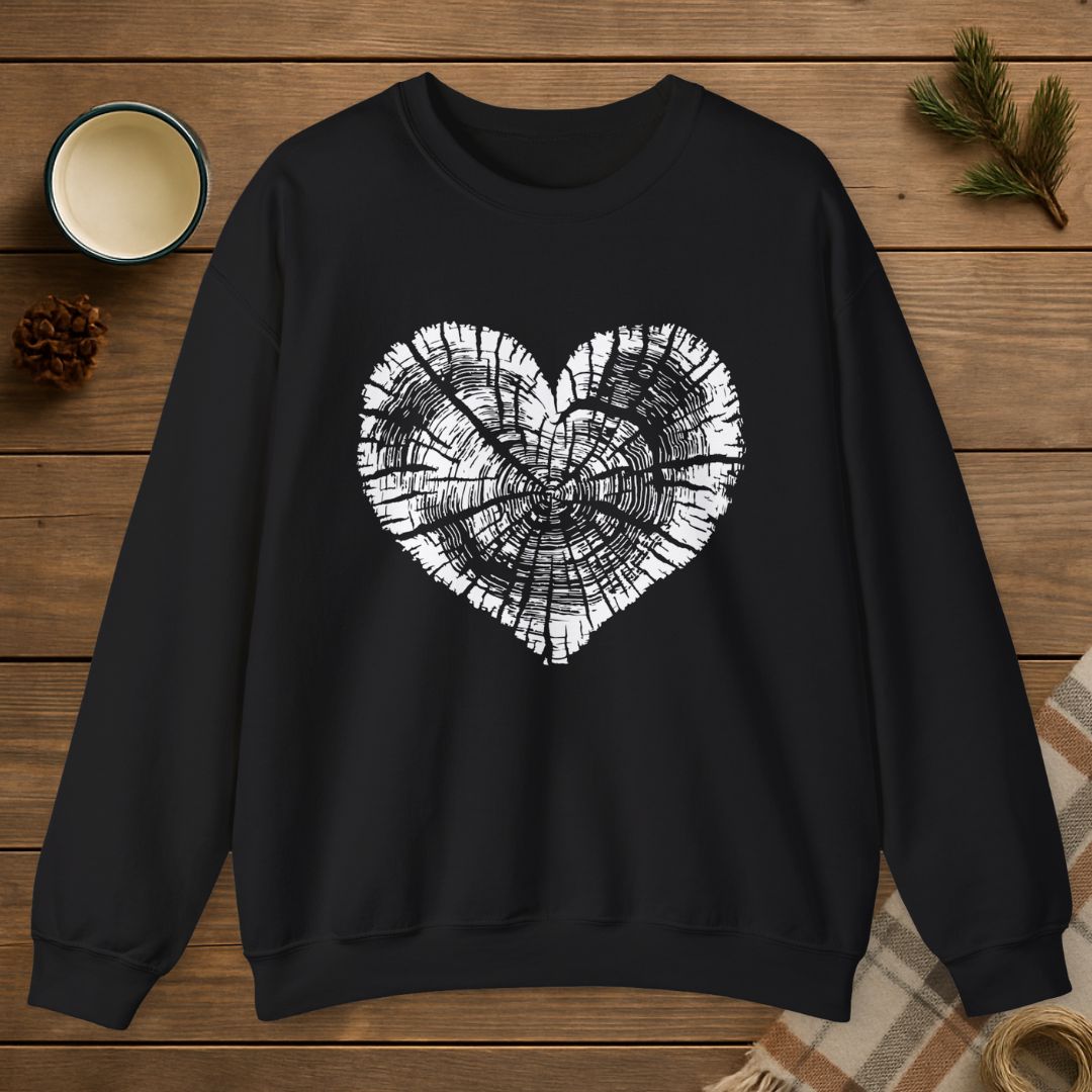 Tree Trunk Heart Sweatshirt