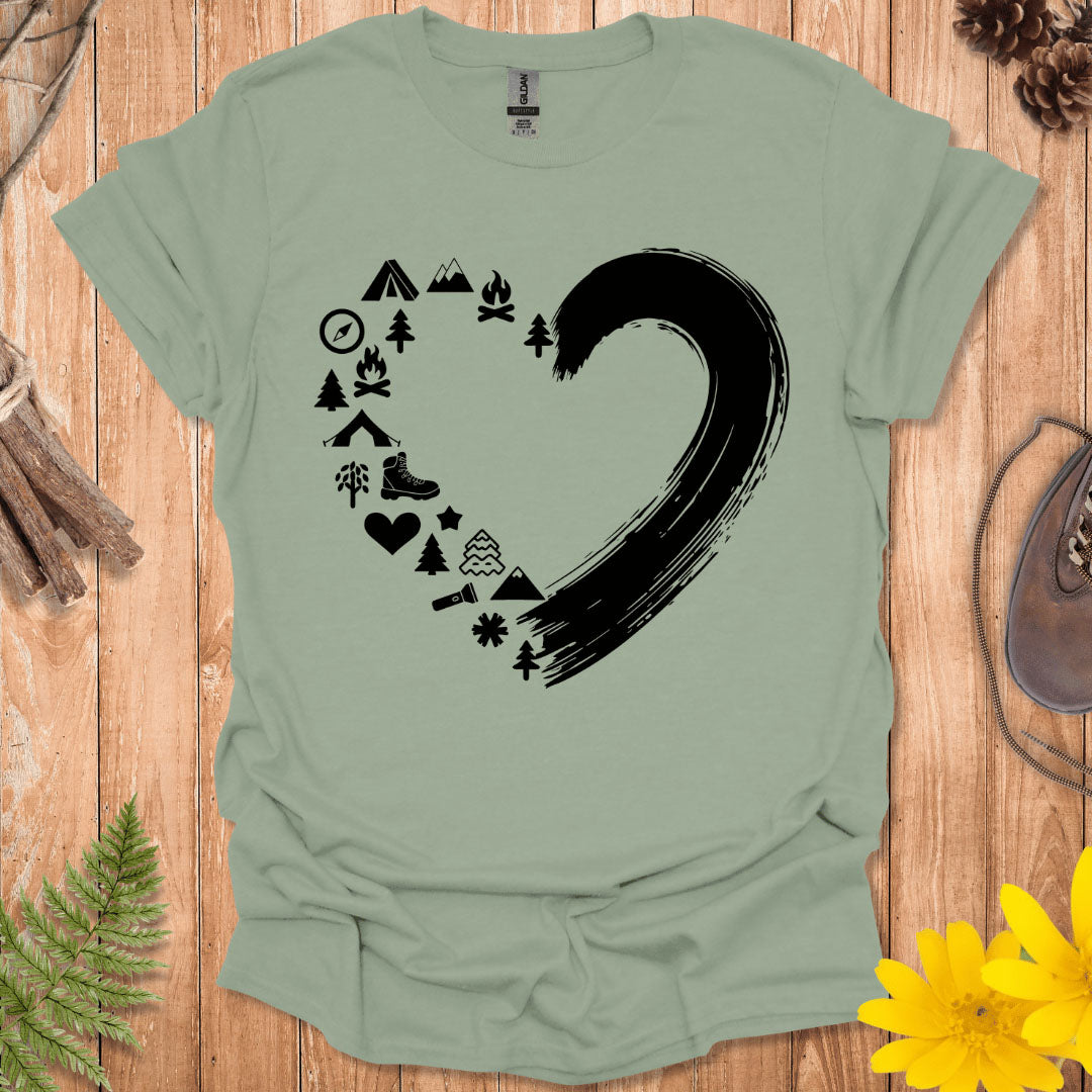 Love Camping Heart T-Shirt