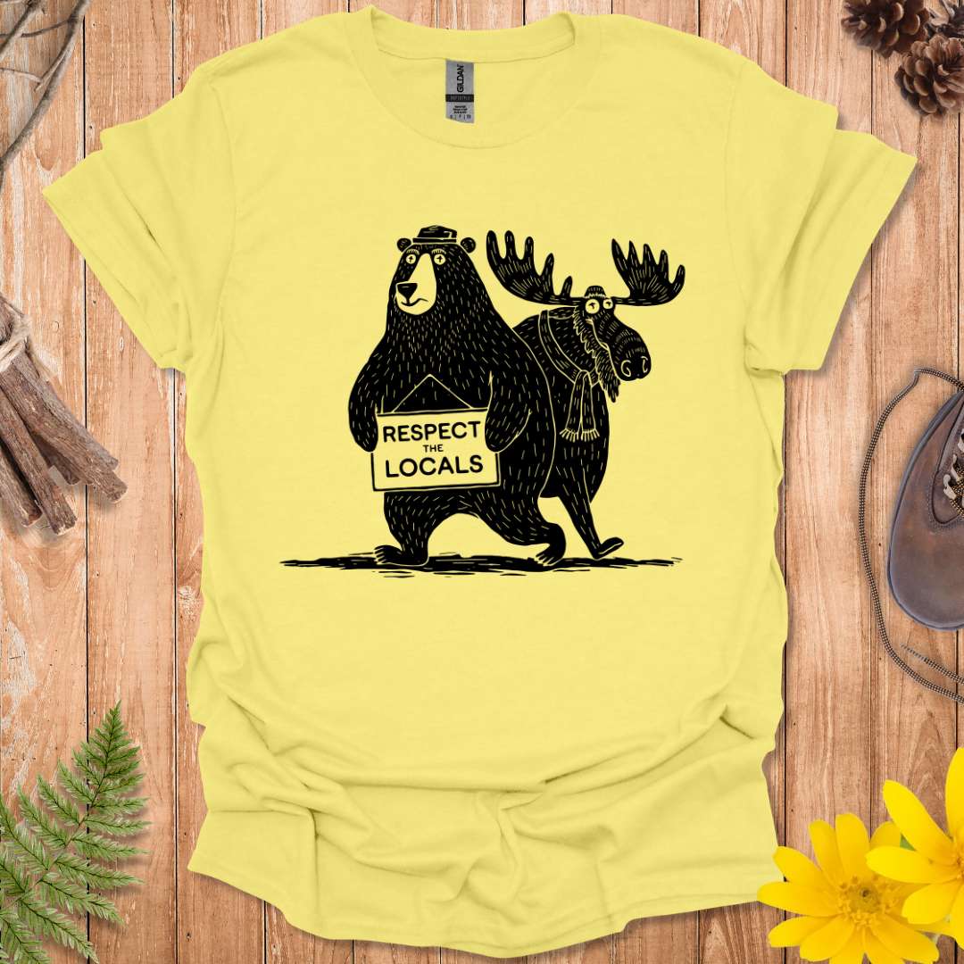 Respect The Locals Cartoon T-Shirt
