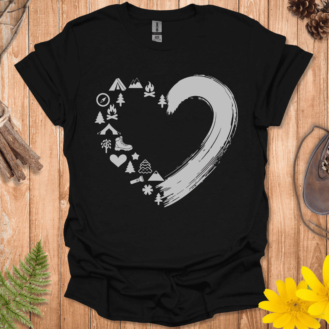 Love Camping Heart T-Shirt