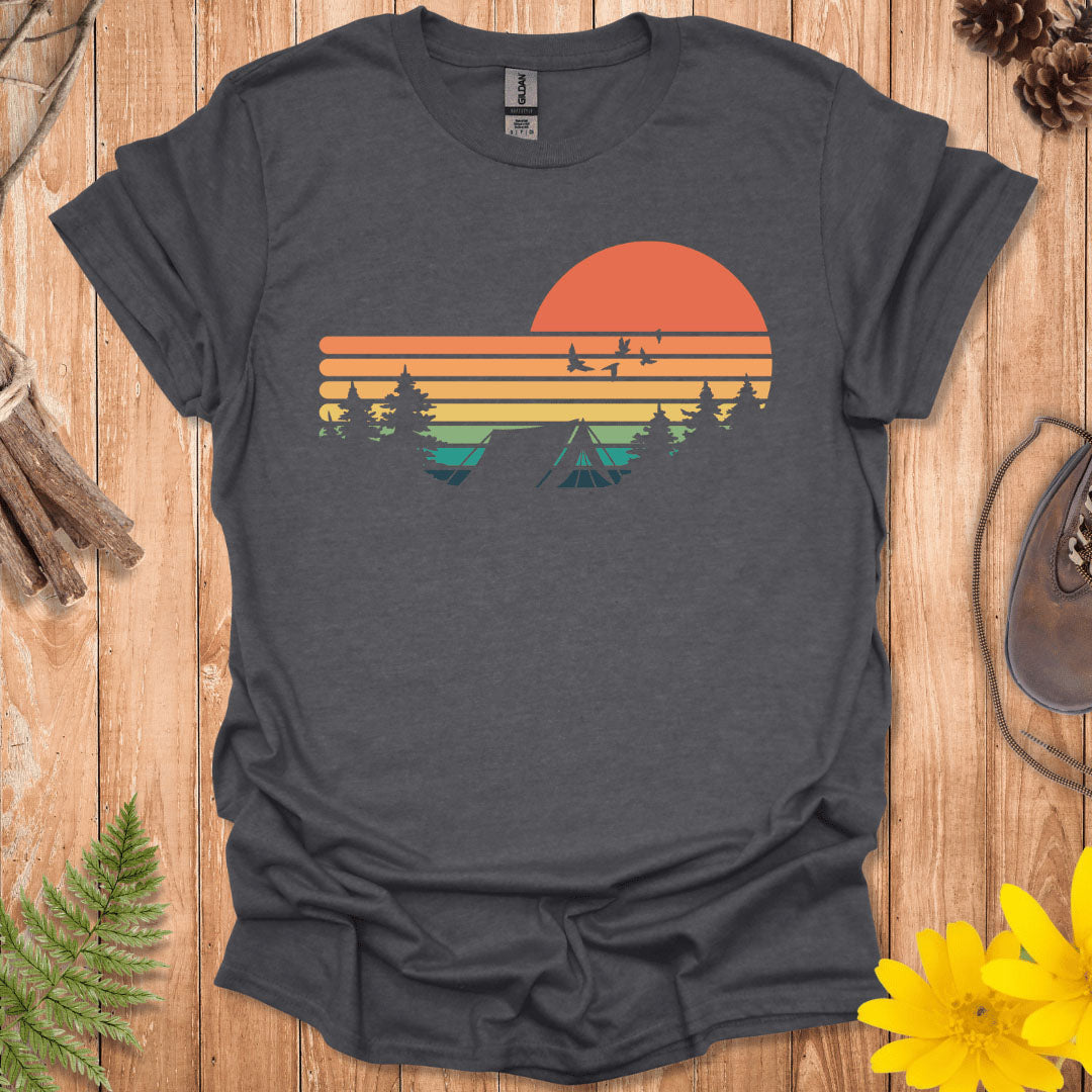 Retro Camping Sunset T-Shirt