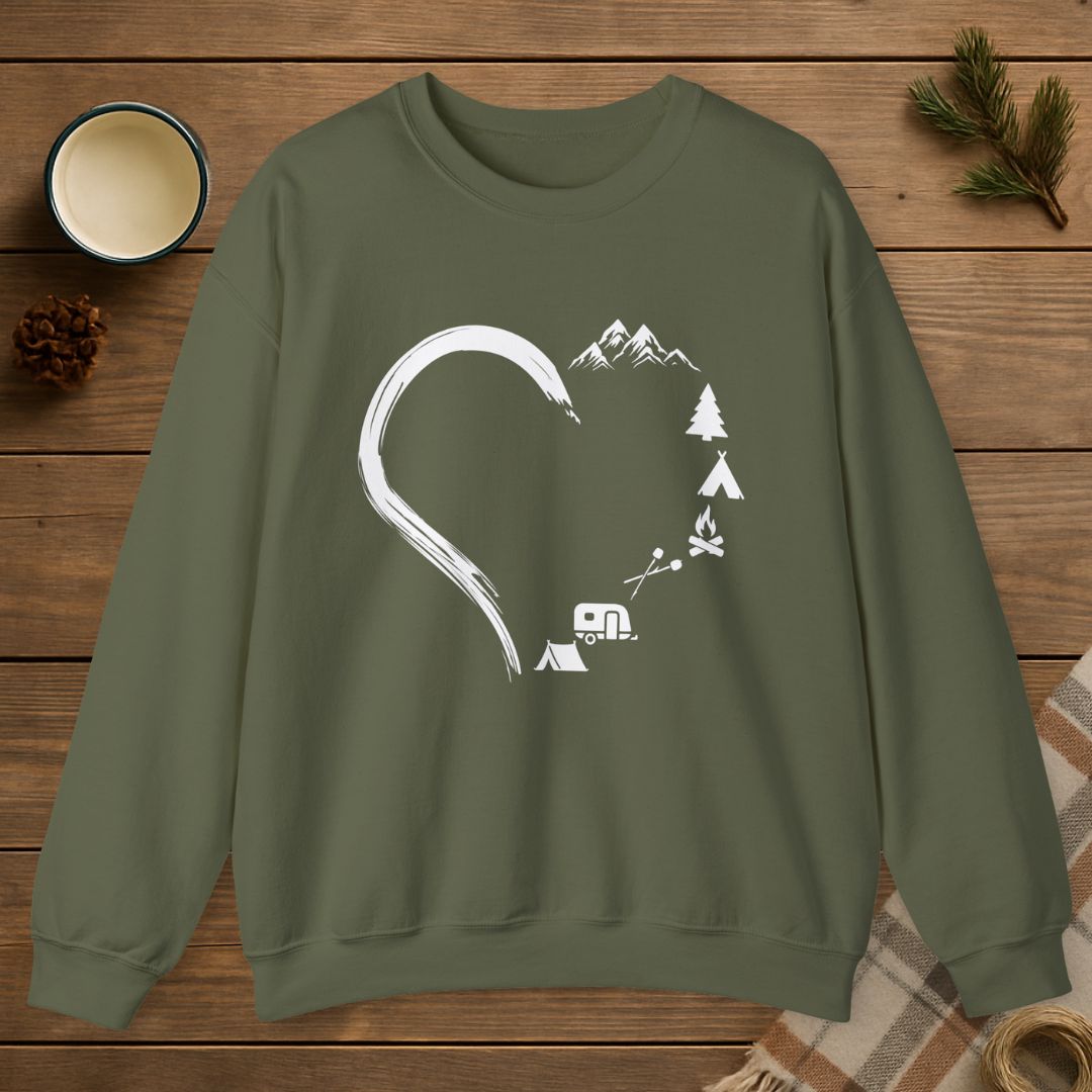 Camping Heart Sweatshirt