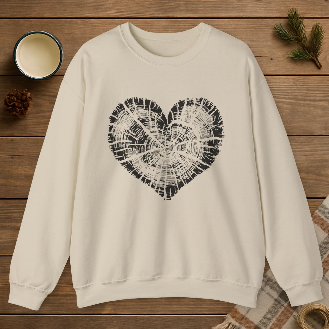 Tree Trunk Heart Sweatshirt