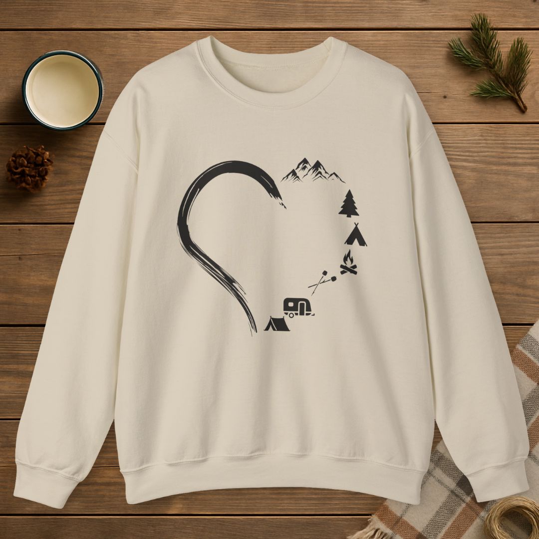 Camping Heart Sweatshirt