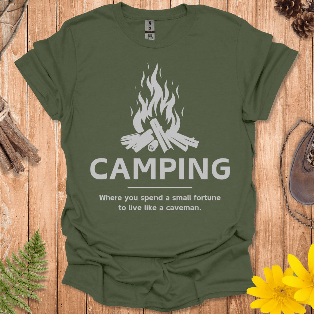 Camping Caveman T-Shirt