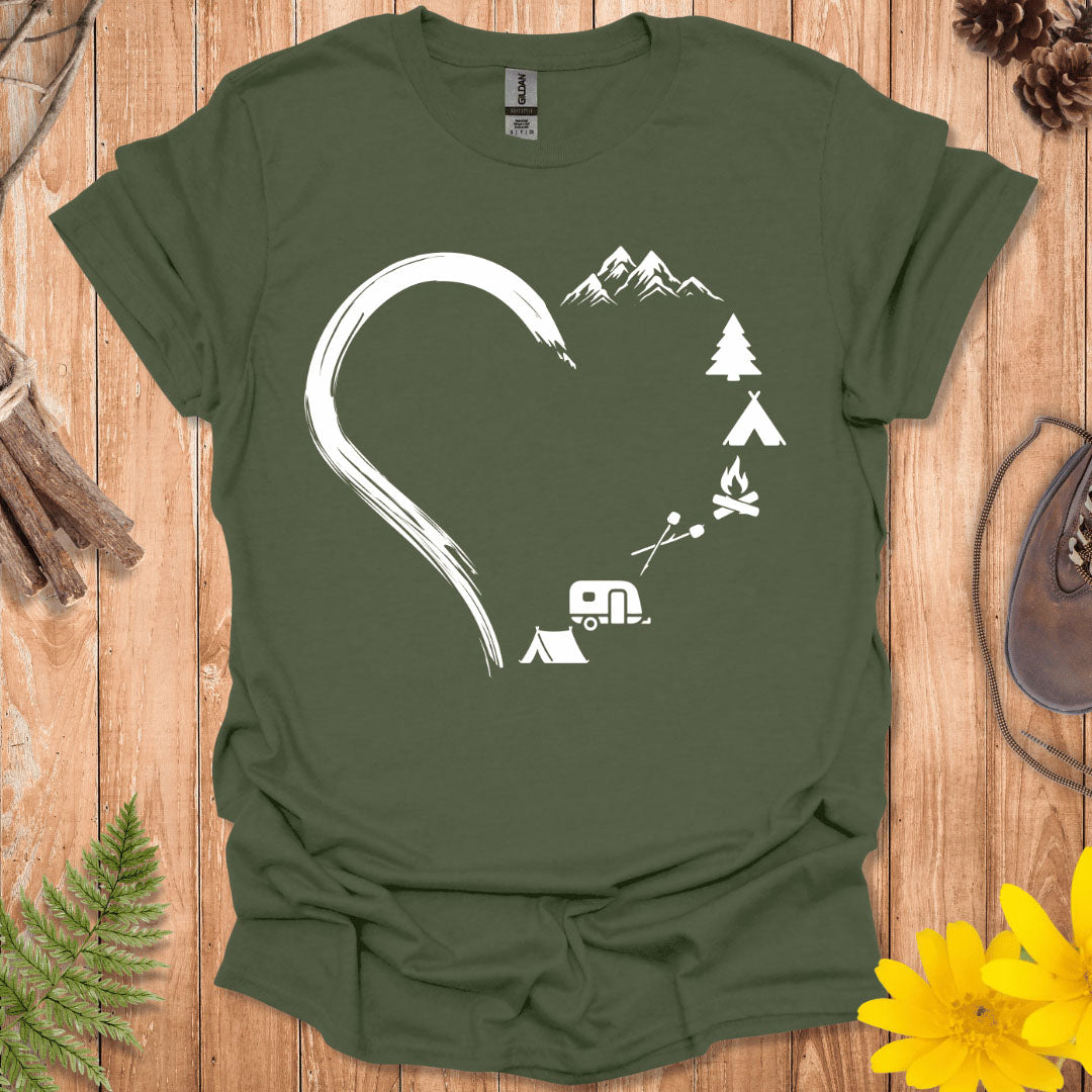 Camping Heart T-Shirt