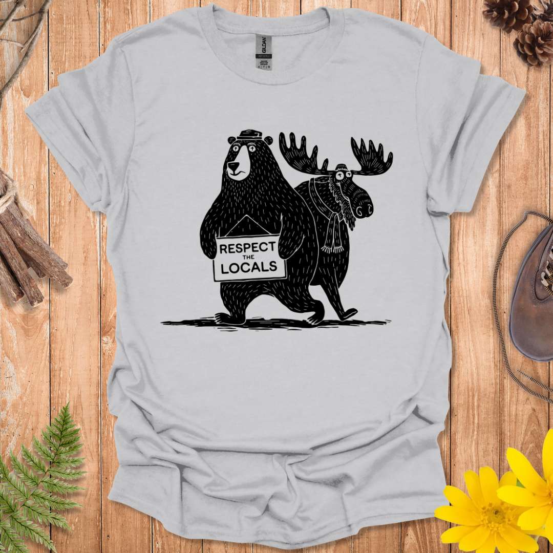 Respect The Locals Cartoon T-Shirt