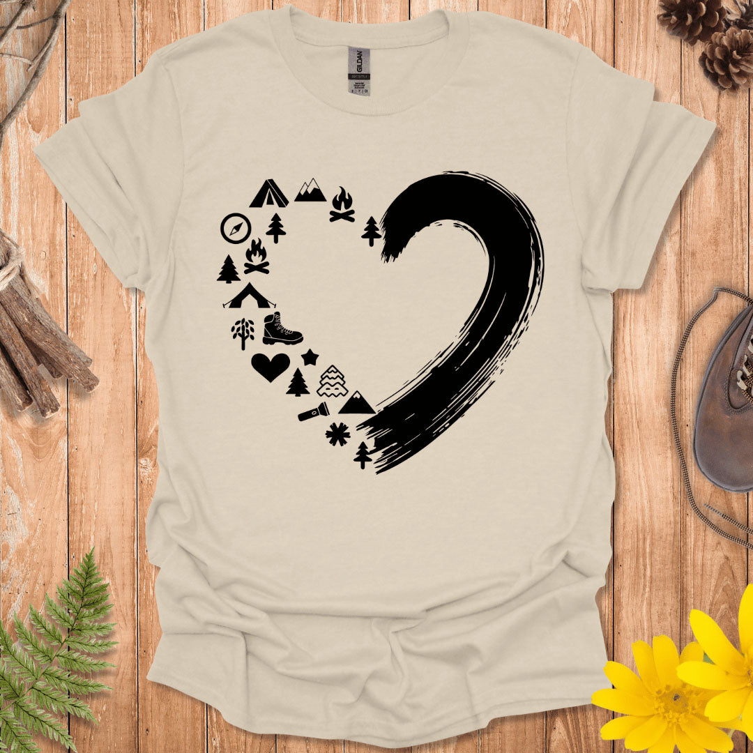 Love Camping Heart T-Shirt